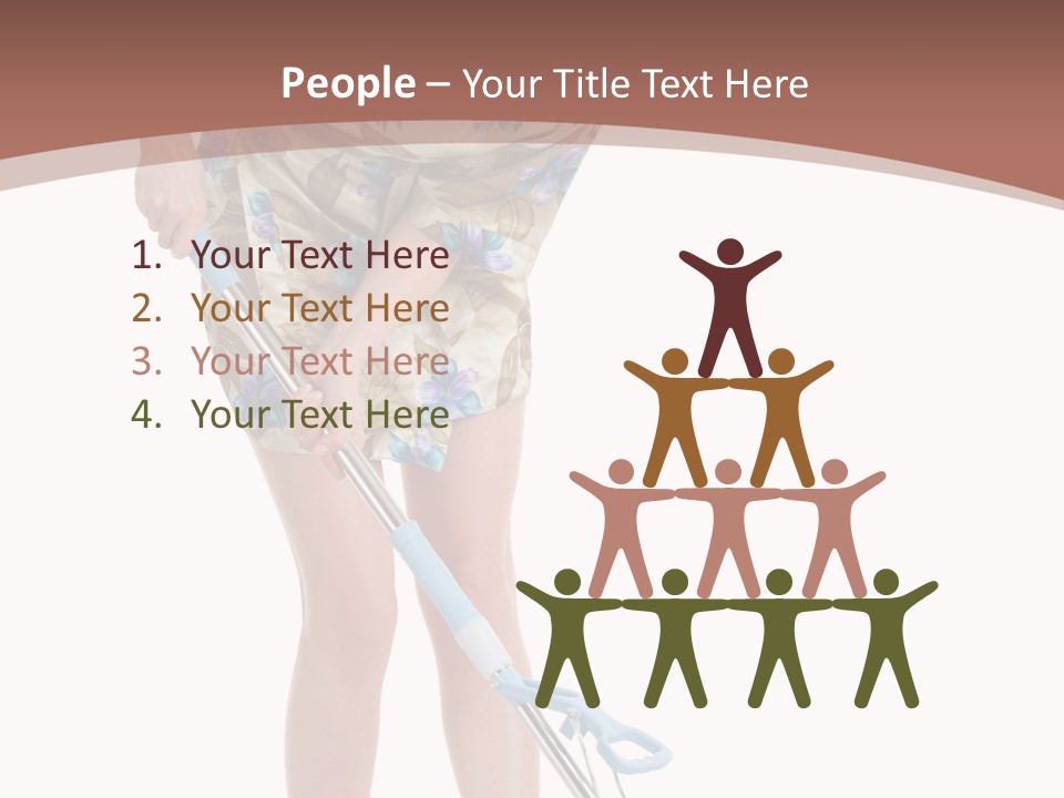 Housekeeping Mopping Lady PowerPoint Template