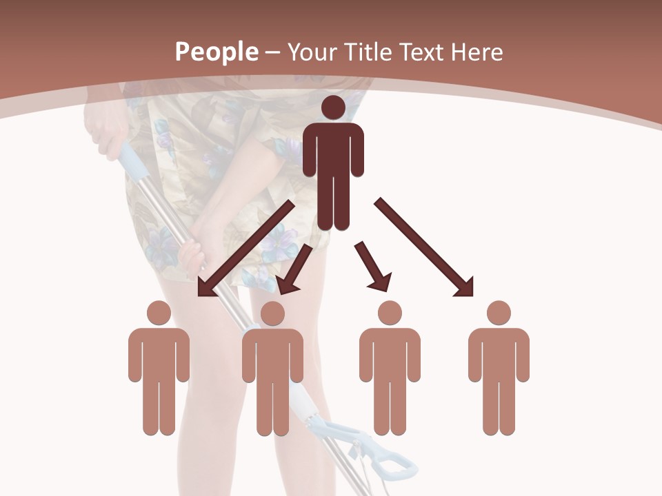 Housekeeping Mopping Lady PowerPoint Template