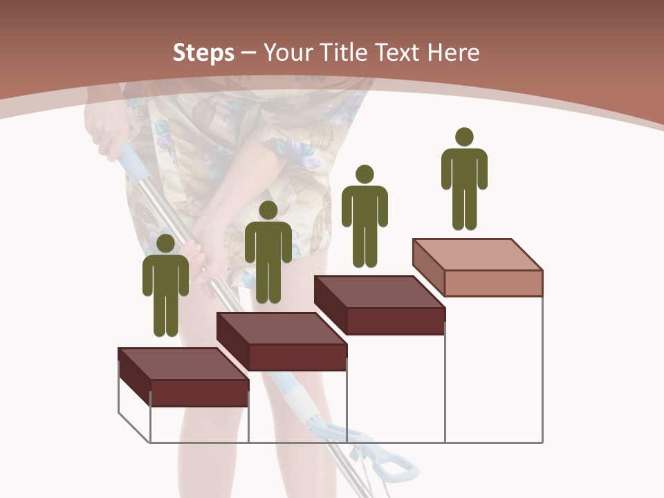 Housekeeping Mopping Lady PowerPoint Template