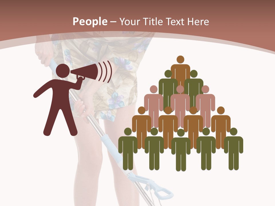 Housekeeping Mopping Lady PowerPoint Template