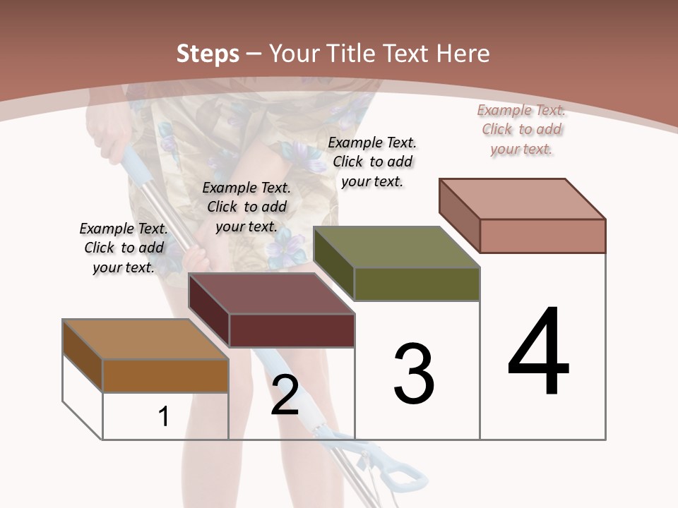 Housekeeping Mopping Lady PowerPoint Template