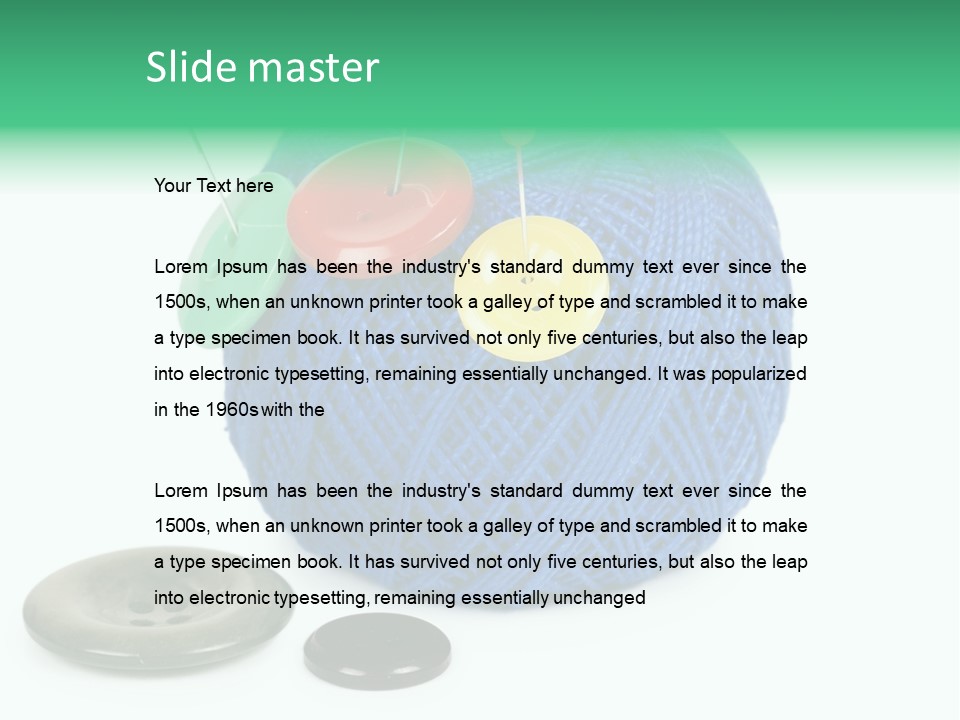 Needlework Circular Repair PowerPoint Template