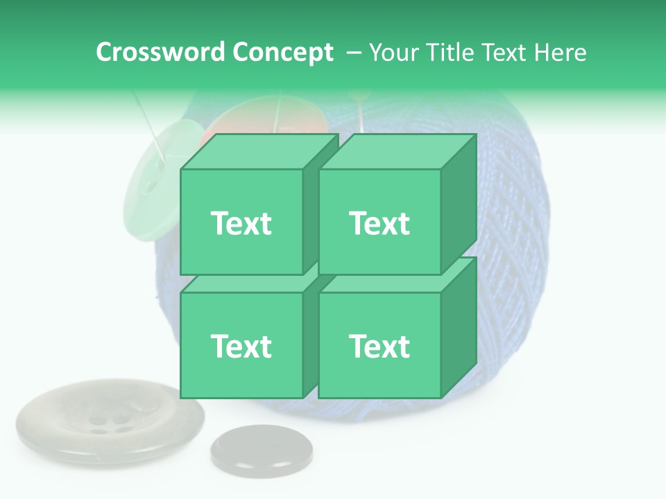 Needlework Circular Repair PowerPoint Template