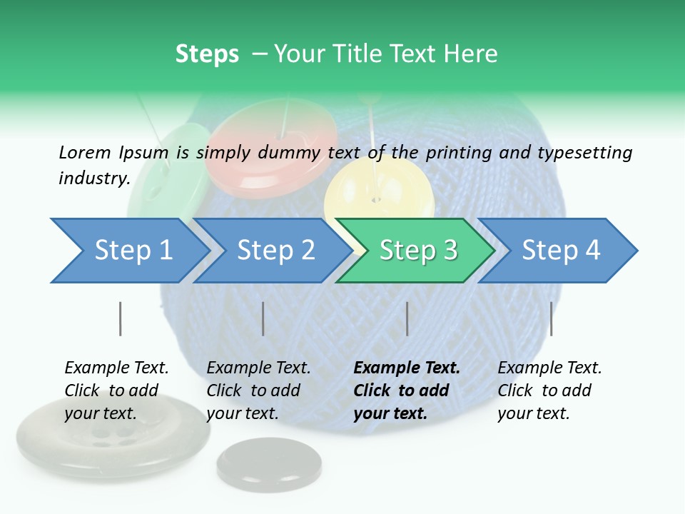 Needlework Circular Repair PowerPoint Template