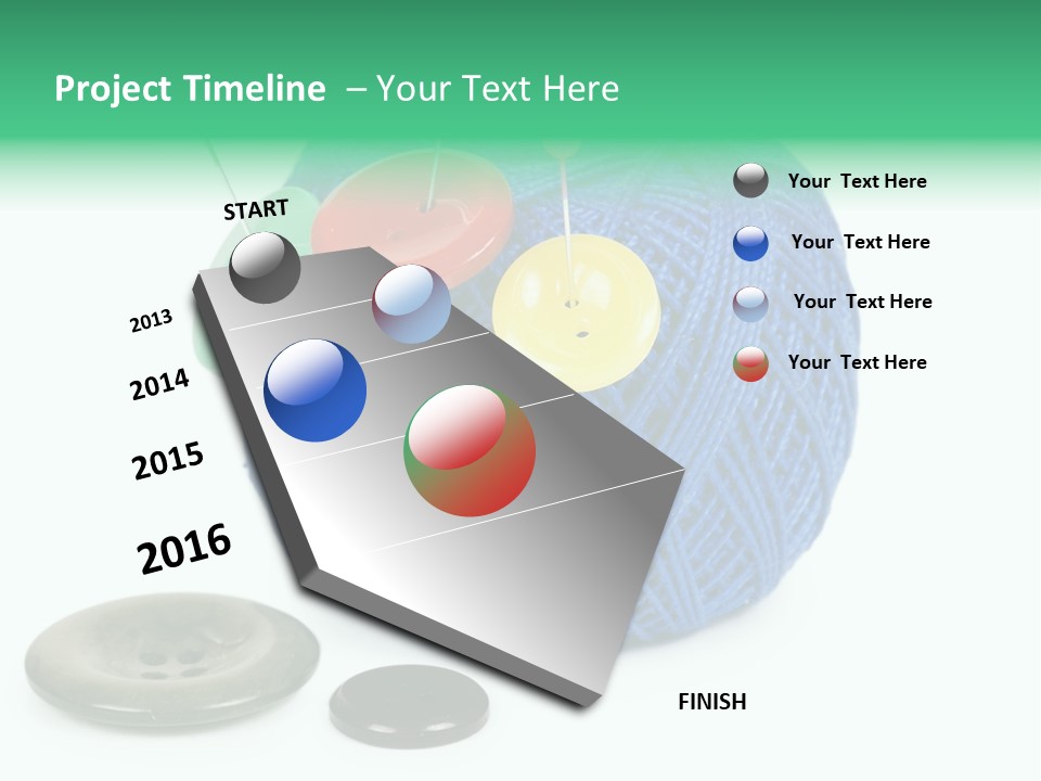 Needlework Circular Repair PowerPoint Template