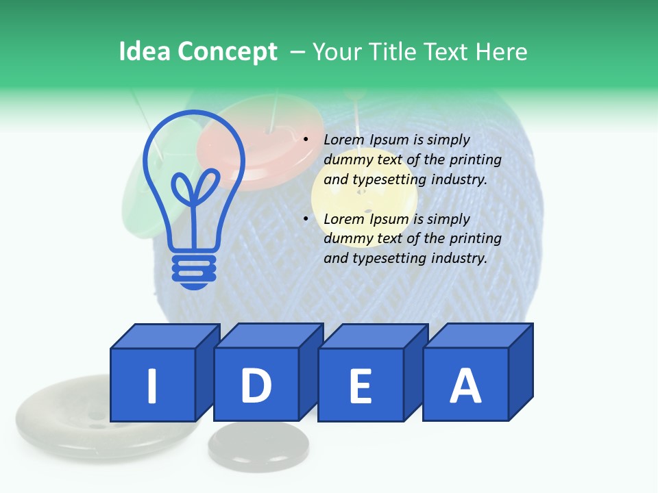 Needlework Circular Repair PowerPoint Template