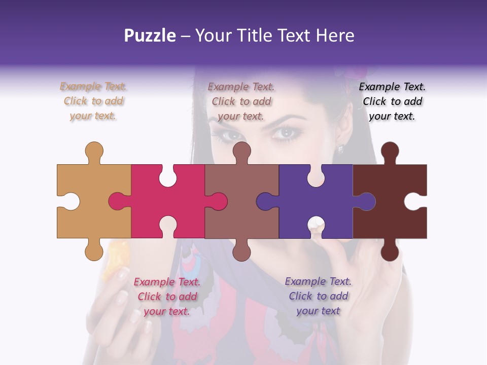 Portrait Fashion Teenagers PowerPoint Template