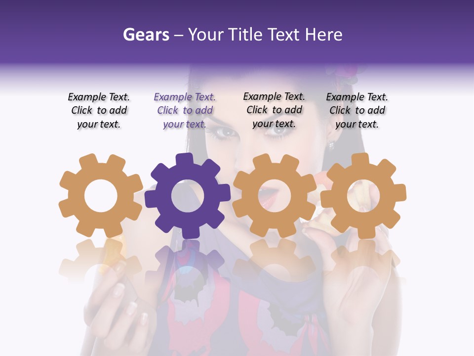 Portrait Fashion Teenagers PowerPoint Template