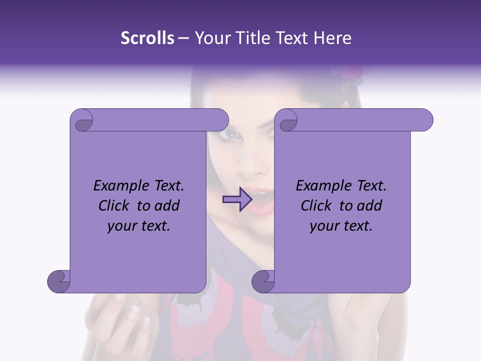 Portrait Fashion Teenagers PowerPoint Template
