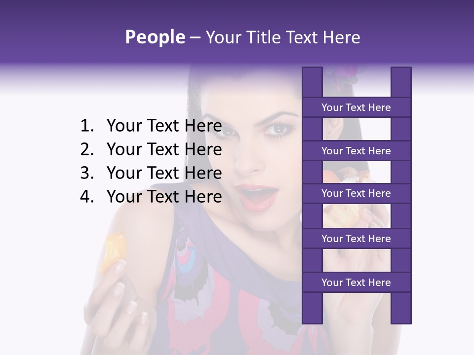 Portrait Fashion Teenagers PowerPoint Template