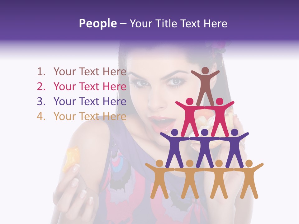 Portrait Fashion Teenagers PowerPoint Template