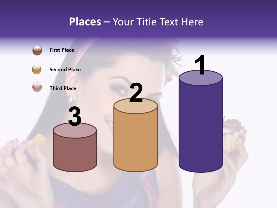 Model Cute Portrait PowerPoint Template