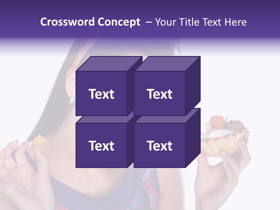 Model Cute Portrait PowerPoint Template