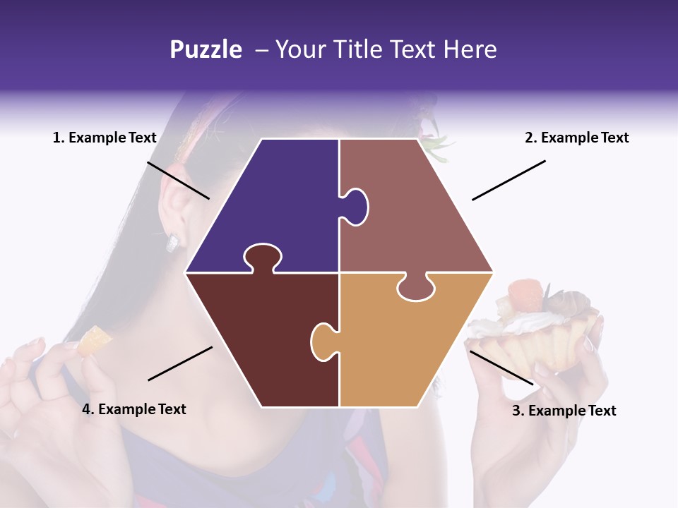 Model Cute Portrait PowerPoint Template