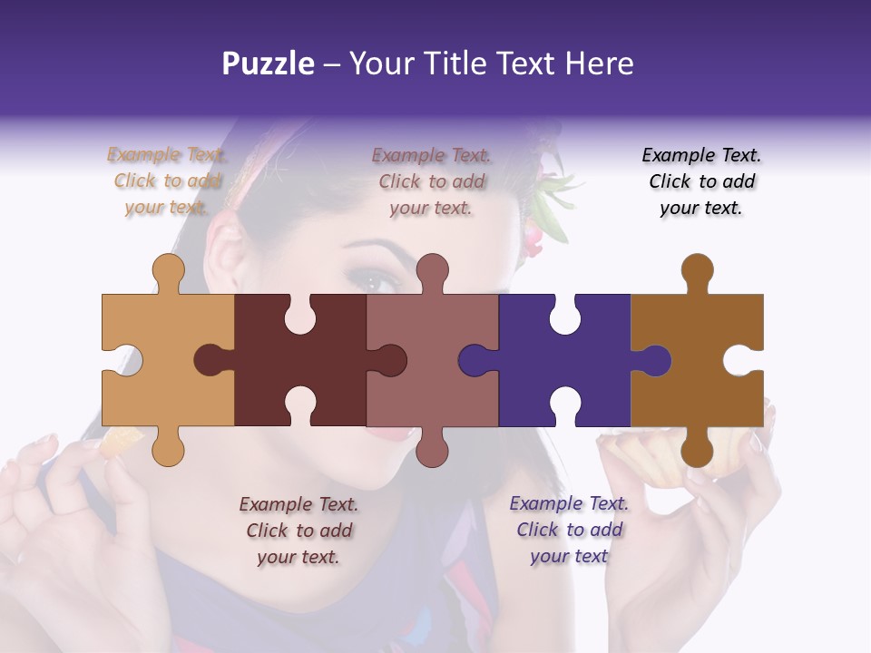 Model Cute Portrait PowerPoint Template