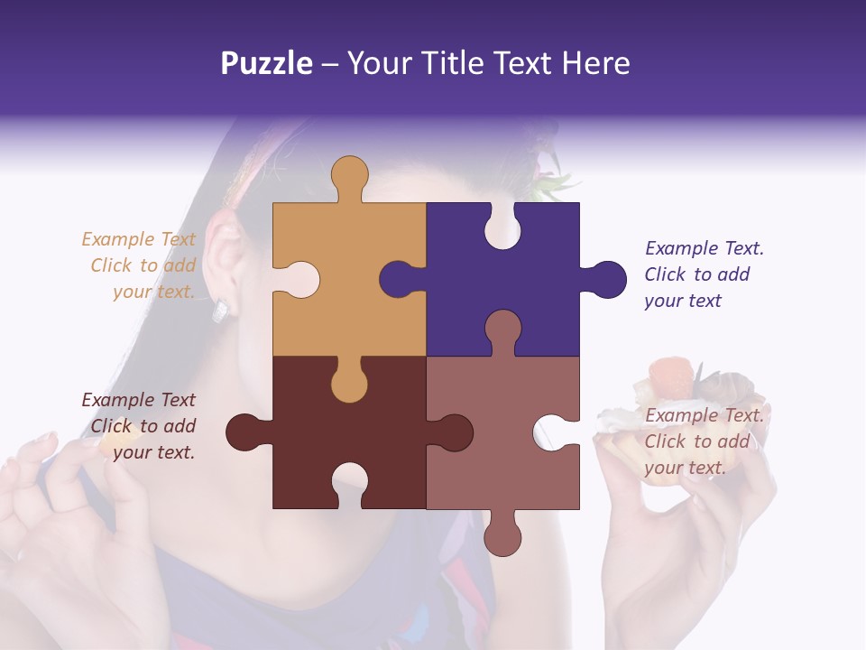 Model Cute Portrait PowerPoint Template