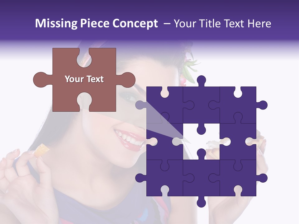 Model Cute Portrait PowerPoint Template