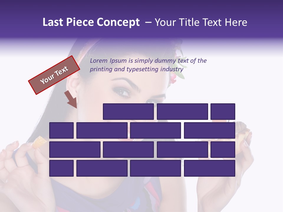 Model Cute Portrait PowerPoint Template