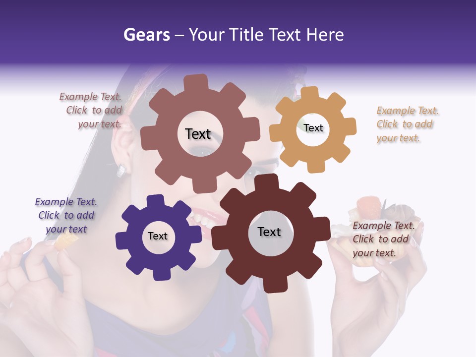 Model Cute Portrait PowerPoint Template