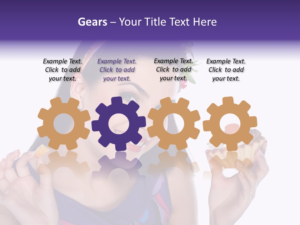Model Cute Portrait PowerPoint Template