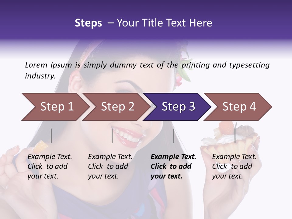 Model Cute Portrait PowerPoint Template