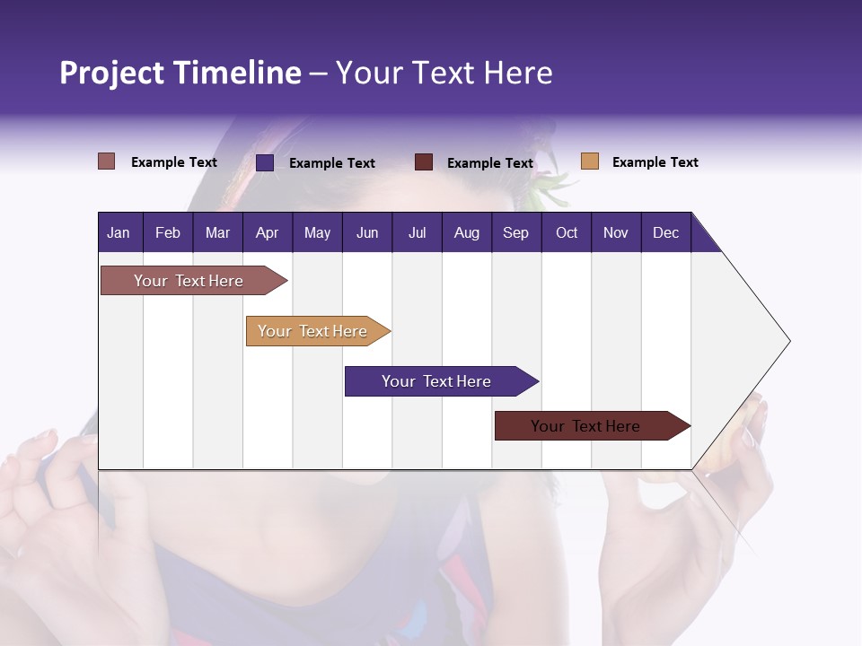 Model Cute Portrait PowerPoint Template