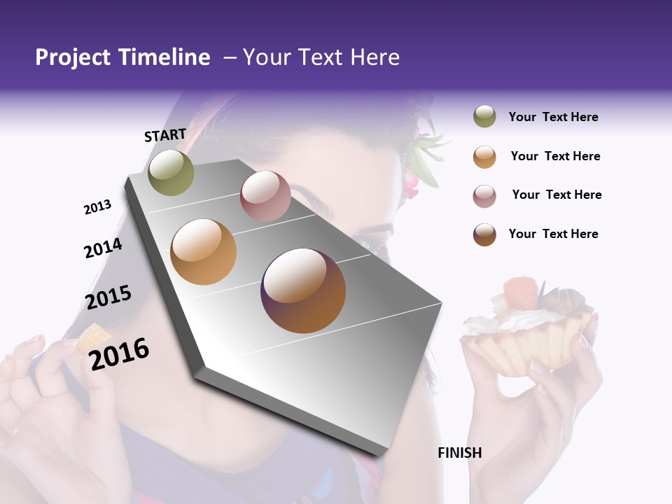 Model Cute Portrait PowerPoint Template