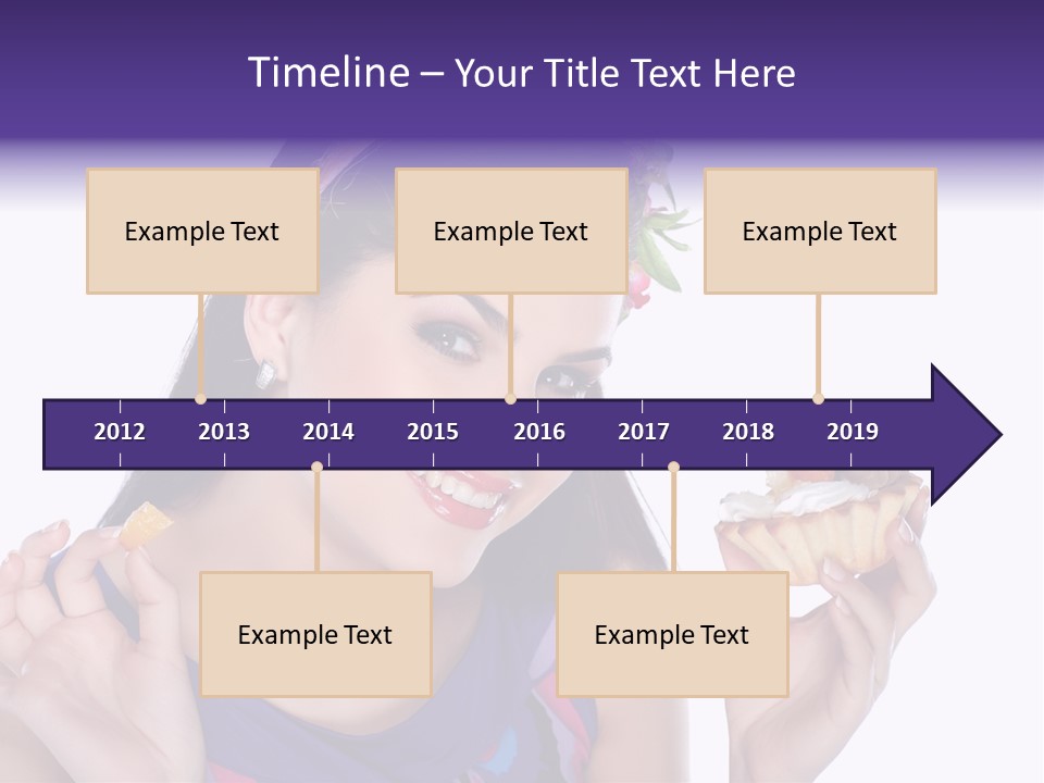 Model Cute Portrait PowerPoint Template