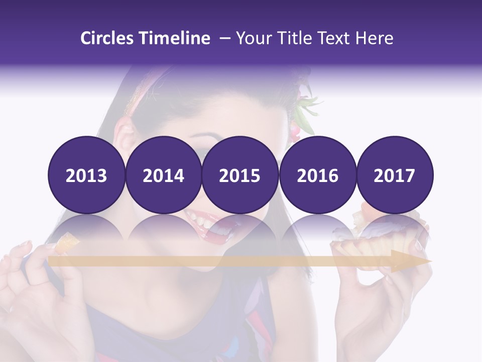 Model Cute Portrait PowerPoint Template