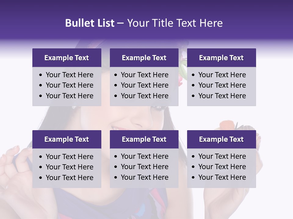 Model Cute Portrait PowerPoint Template