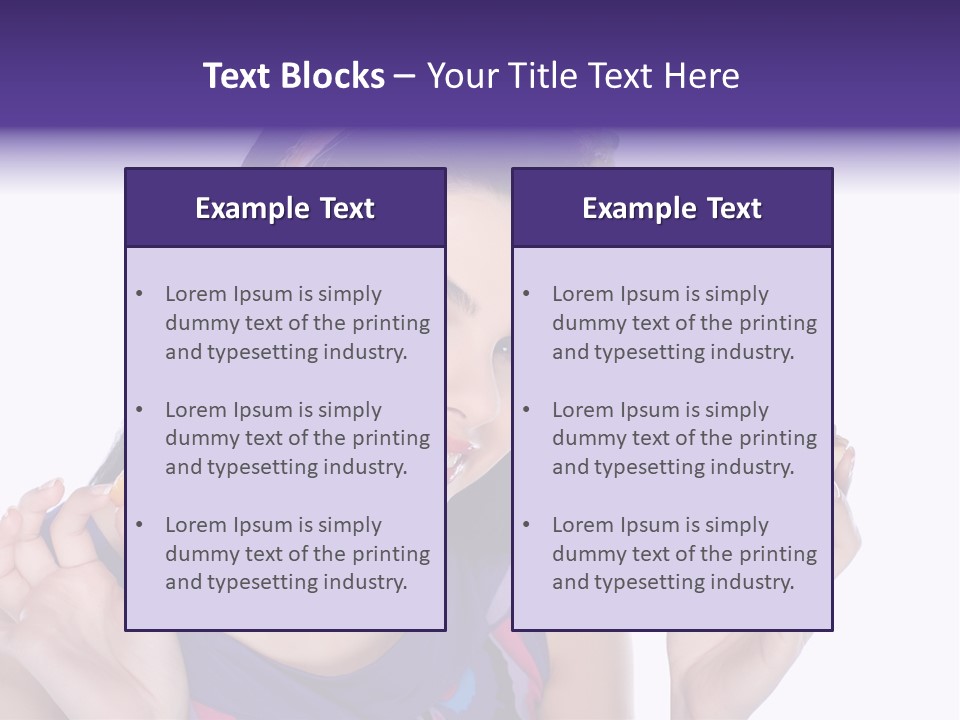 Model Cute Portrait PowerPoint Template