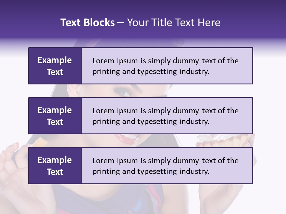 Model Cute Portrait PowerPoint Template