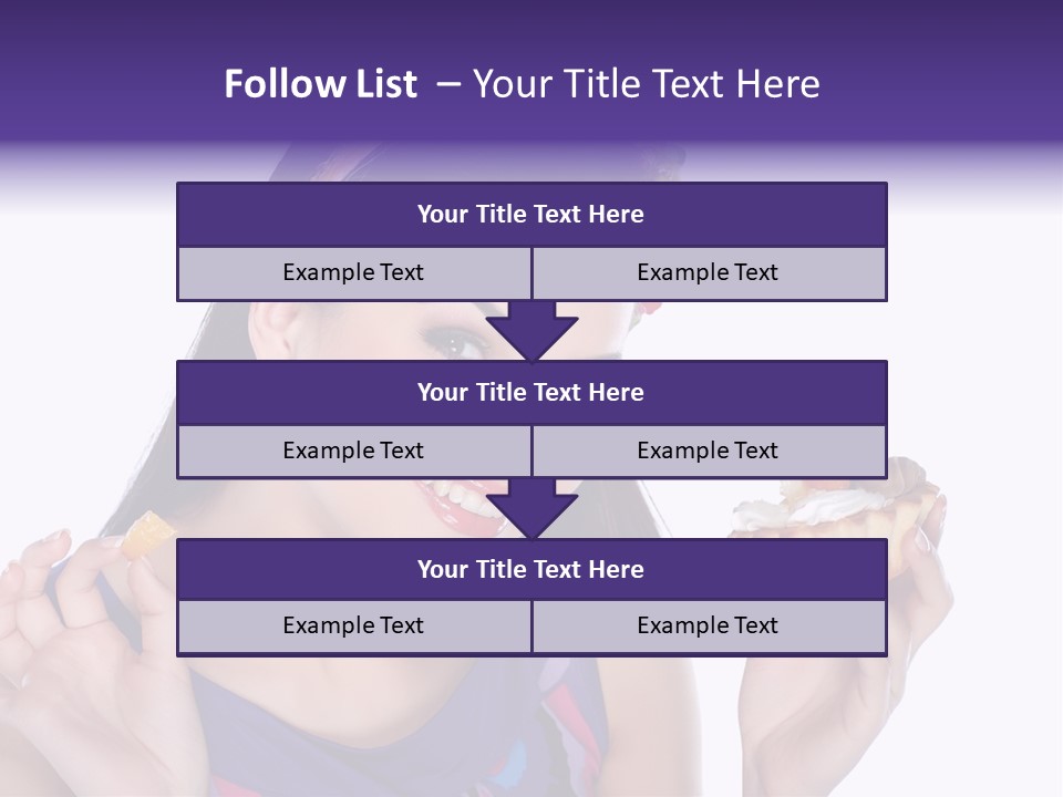 Model Cute Portrait PowerPoint Template