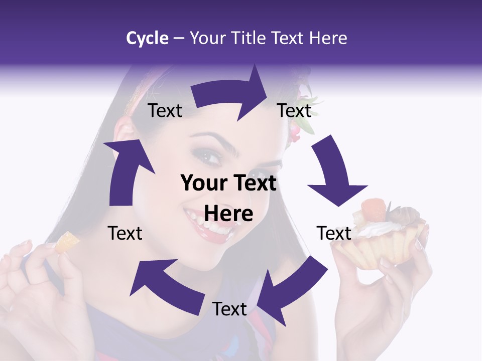 Model Cute Portrait PowerPoint Template