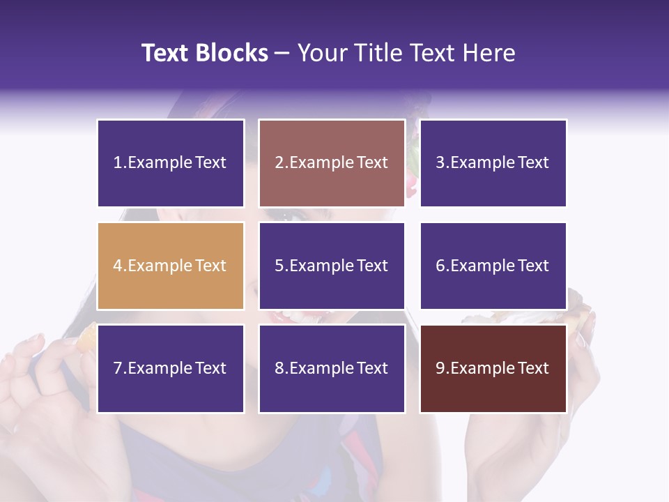 Model Cute Portrait PowerPoint Template