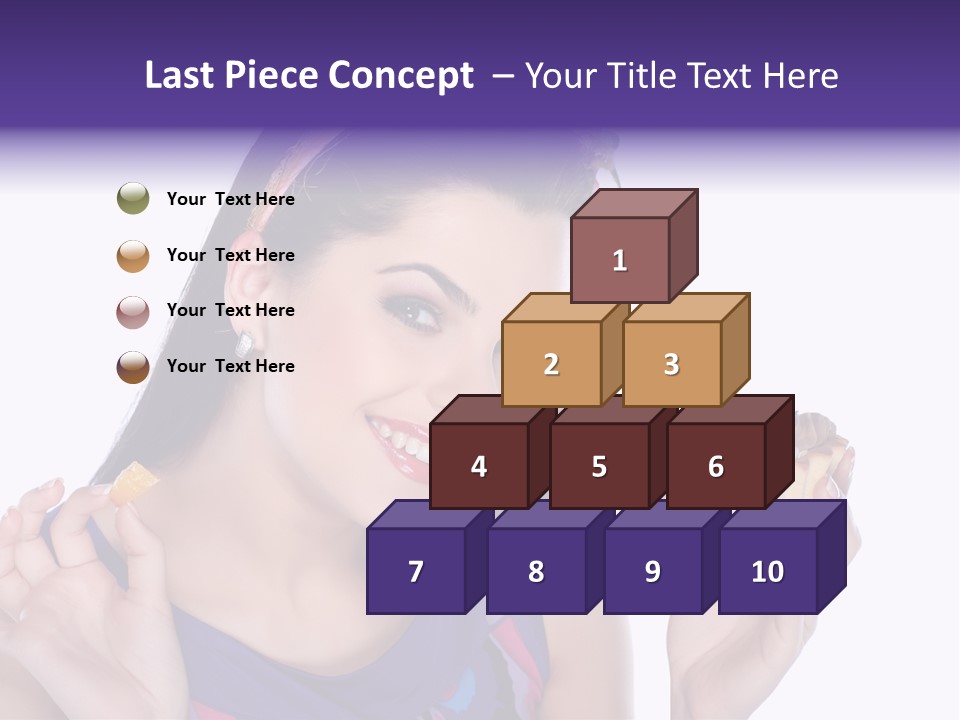 Model Cute Portrait PowerPoint Template
