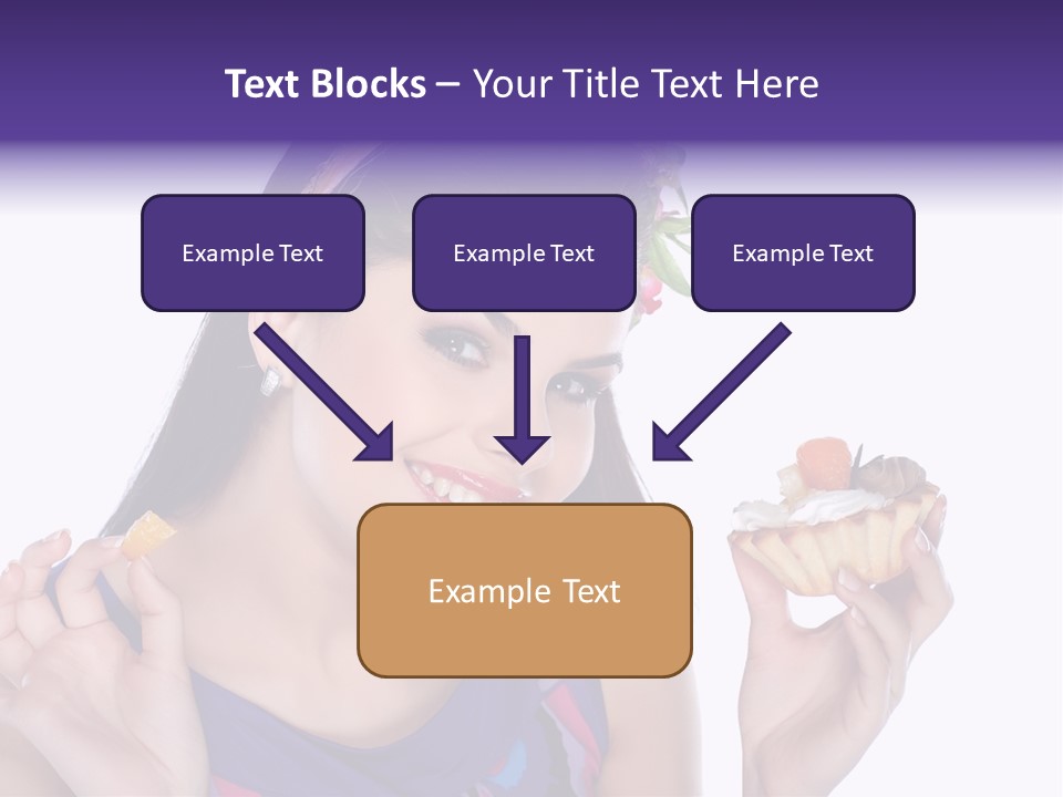 Model Cute Portrait PowerPoint Template