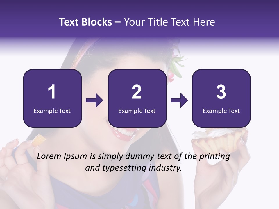Model Cute Portrait PowerPoint Template
