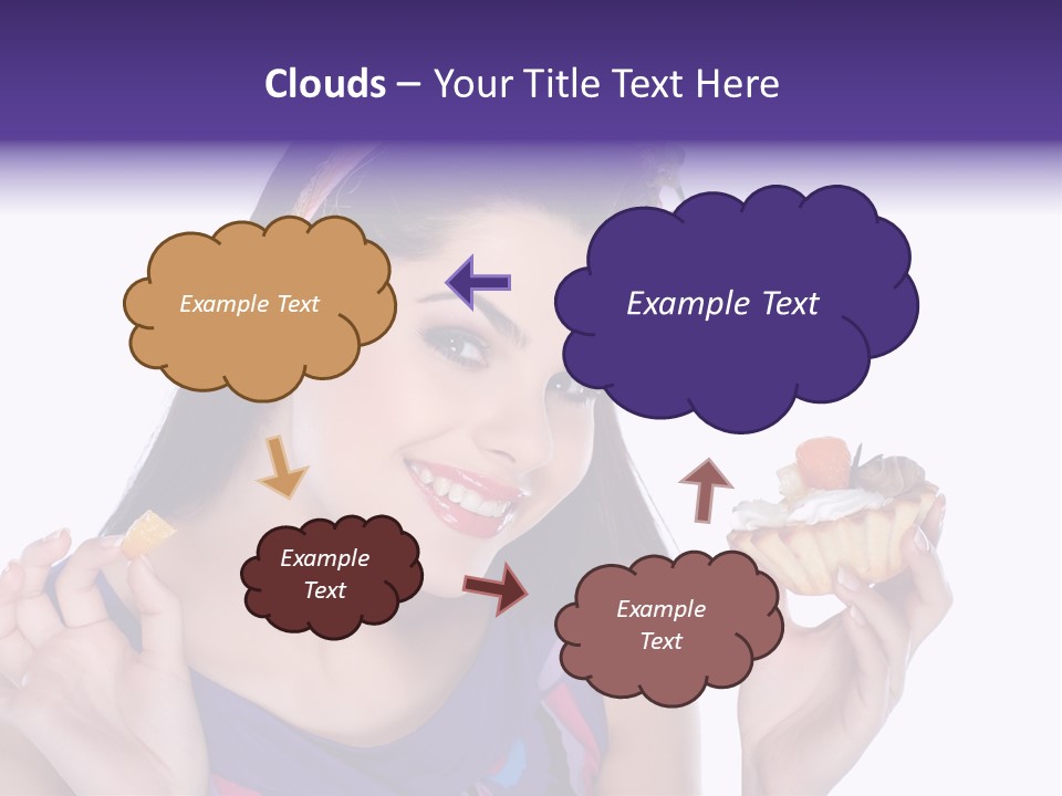 Model Cute Portrait PowerPoint Template