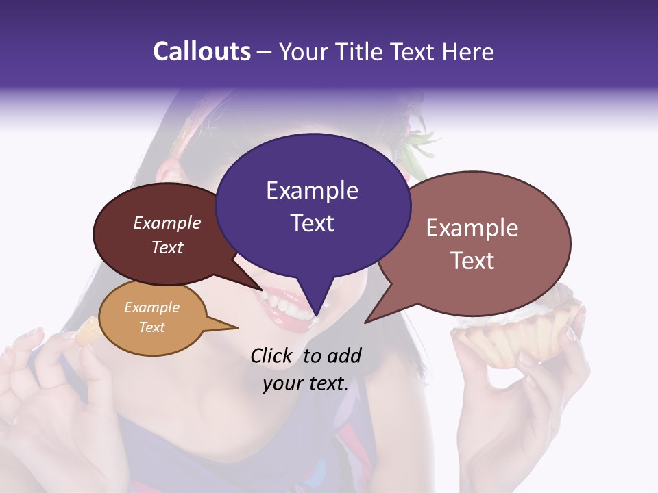 Model Cute Portrait PowerPoint Template