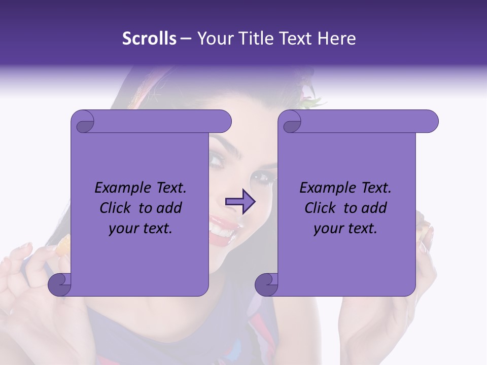 Model Cute Portrait PowerPoint Template