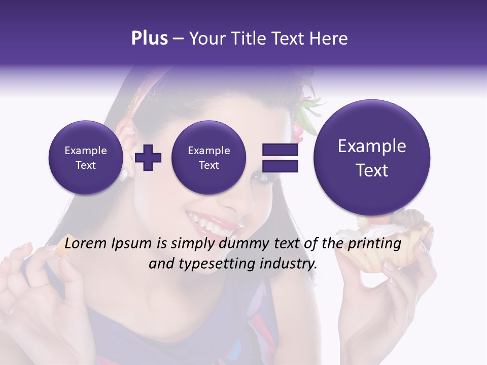 Model Cute Portrait PowerPoint Template