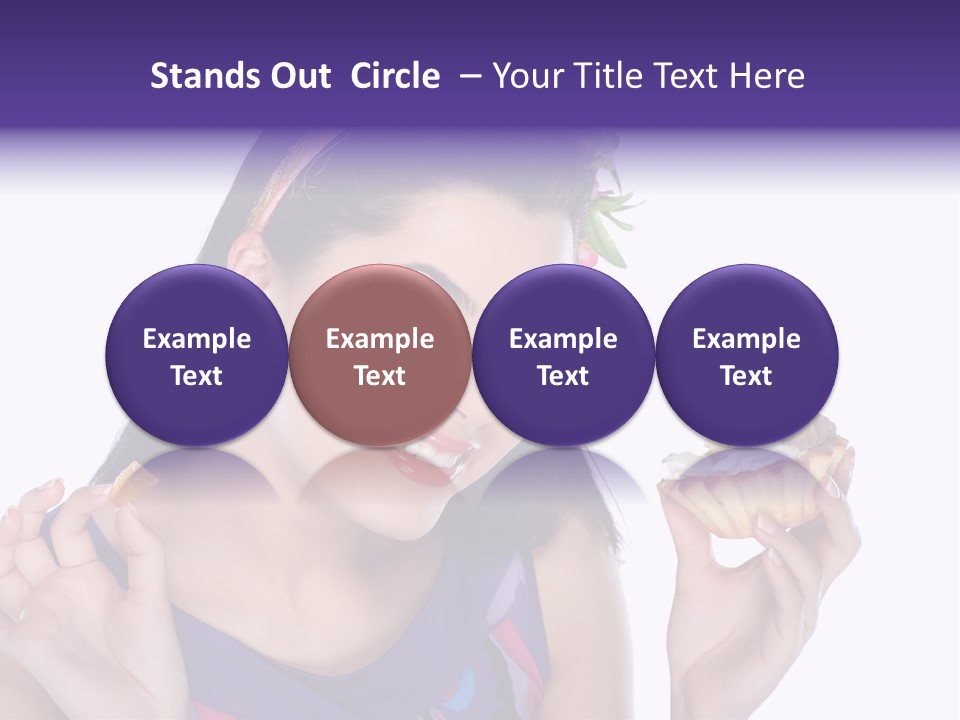 Model Cute Portrait PowerPoint Template