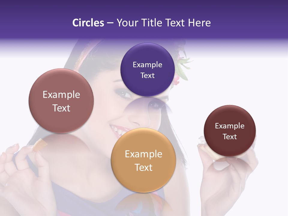 Model Cute Portrait PowerPoint Template