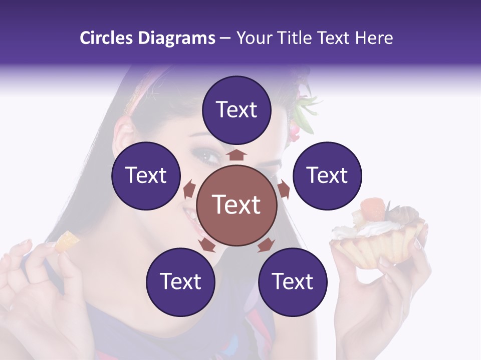 Model Cute Portrait PowerPoint Template