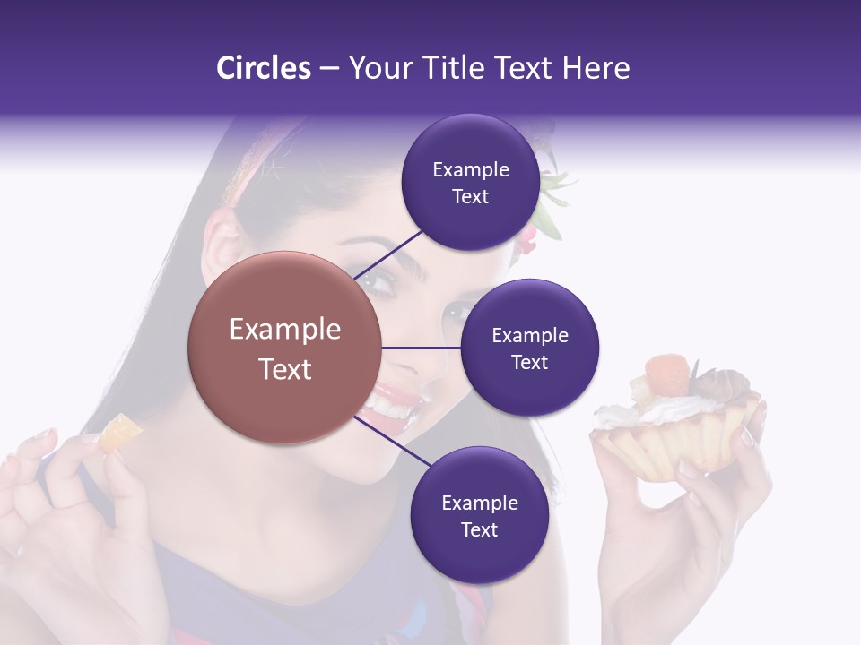 Model Cute Portrait PowerPoint Template