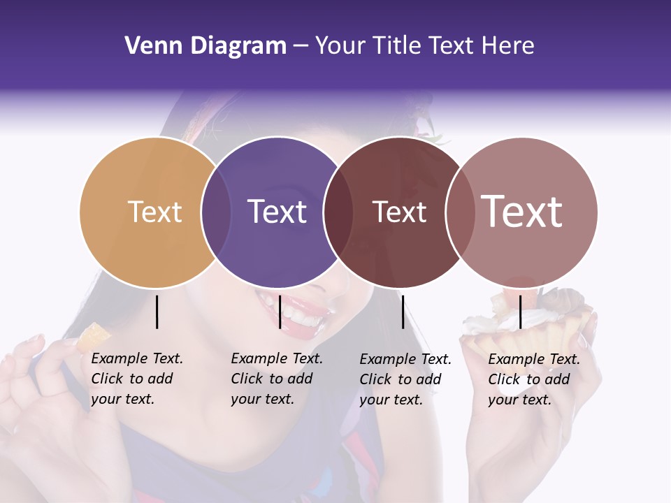 Model Cute Portrait PowerPoint Template