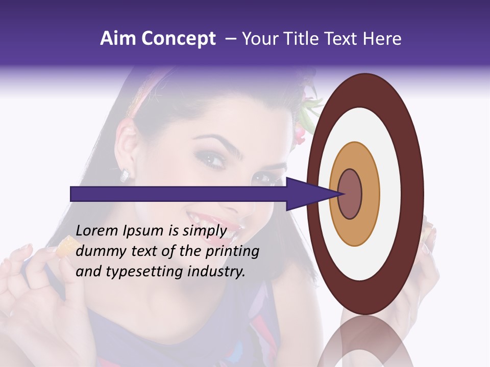 Model Cute Portrait PowerPoint Template