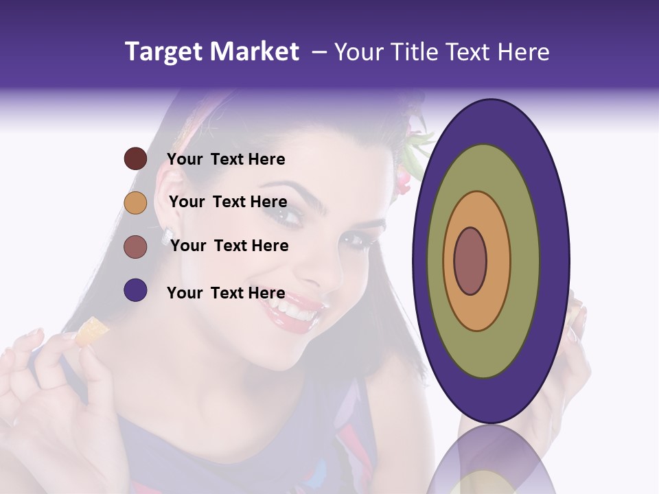 Model Cute Portrait PowerPoint Template