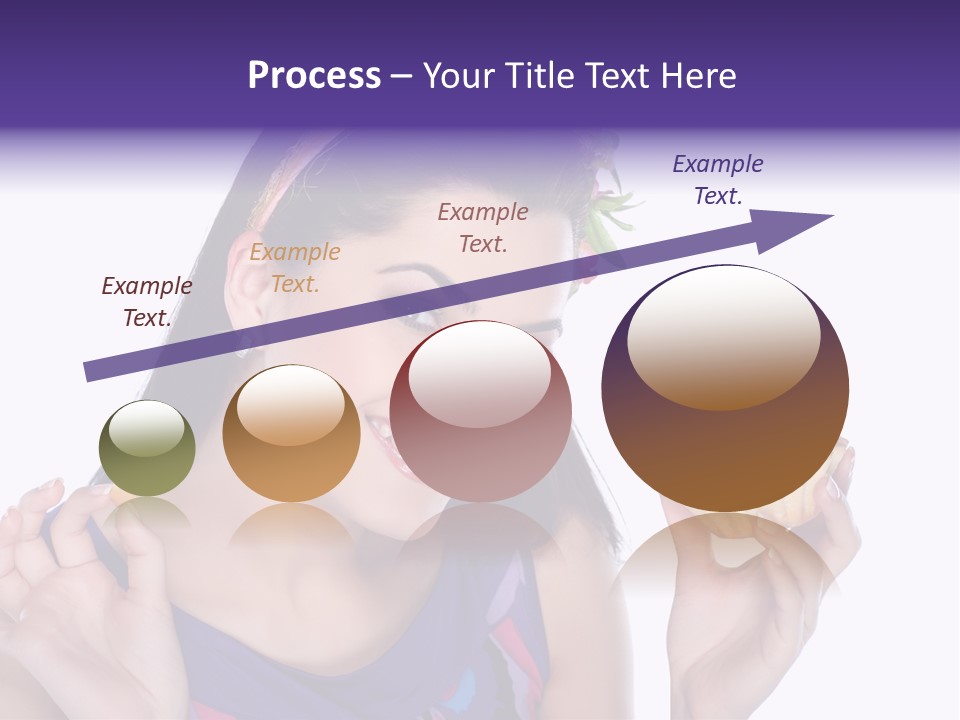 Model Cute Portrait PowerPoint Template